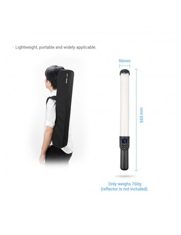 Godox LC500 Handheld LED Ice Light Video Photography Light Stick Bi-color Temperature Adjustable Brightness Built-in Rechargable Battery with Carrying Bag