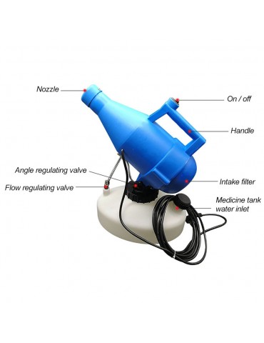 5L Electric ULV Fogger Portable Ultra-Low Volume Atomizer Sprayer Fine Mist Blower Pesticide Nebulizer