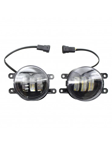 2pcs Fog Light Lamp White/Yellow Dual Color LED Bumper Driving Fog lamp Replacement For Toyota