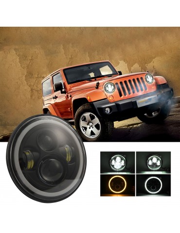 1pc 7 Inch Round Shaped LED Front Headlight Replacement For Jeep Wrangler JK LJ TJ CJ Motorcycles Headlight