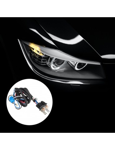 12V Car H4 Headlight Relay Wiring Harness Ceramic Lampholder Big Lamp Brilliance Intensifier