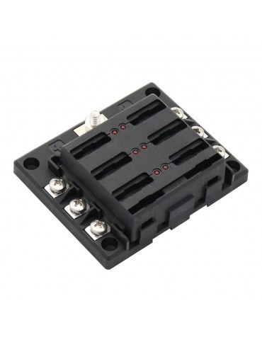 6 Way Blade Fuse Block Fuse Holder Box New 6 Circuit ATP/ATC/ATO with LED Indicator Adjustable 180 Degree Rotating Cover for Dual-use(Fuses not Included) Replacement for Car Truck Motorcycle Minibus