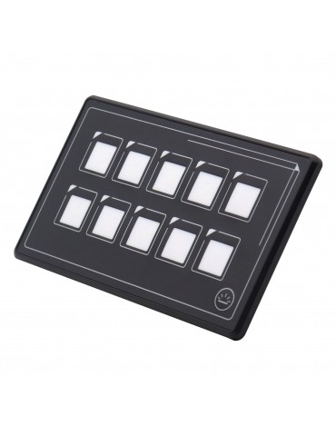 Car Universal 10P Membrane Control Switch Panel with Backlight Module LED Touch Electronic Accessories USB Cable Built-in PPTC IP67 Waterproof